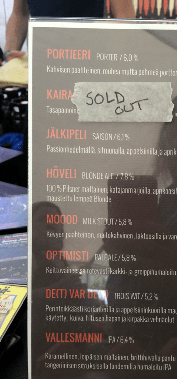 Maistila menu, SOPP 2016