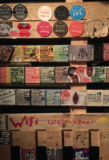 Turku Brewdog wall of collateral