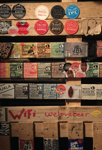 Turku Brewdog wall of collateral